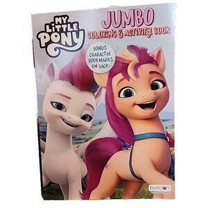 NEW, MY LITTLE PONY Zip,Sunny,izzy JUMBO COLORING AND ACTIVITY BOOK